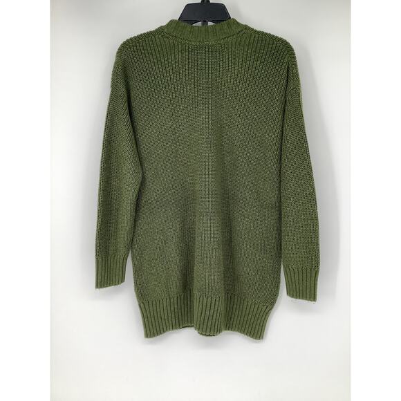 Toad & Co Women's XS Chive Butte Oversized Sweater V Neck Organic Cotton M22-19 - Picture 4 of 9